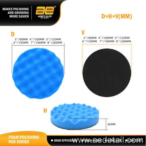 150mm Auto Detailing Wave Pattern Foam Polishing Pad